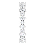 Platinum 1 CTW Natural Diamond Eternity Band Size 8