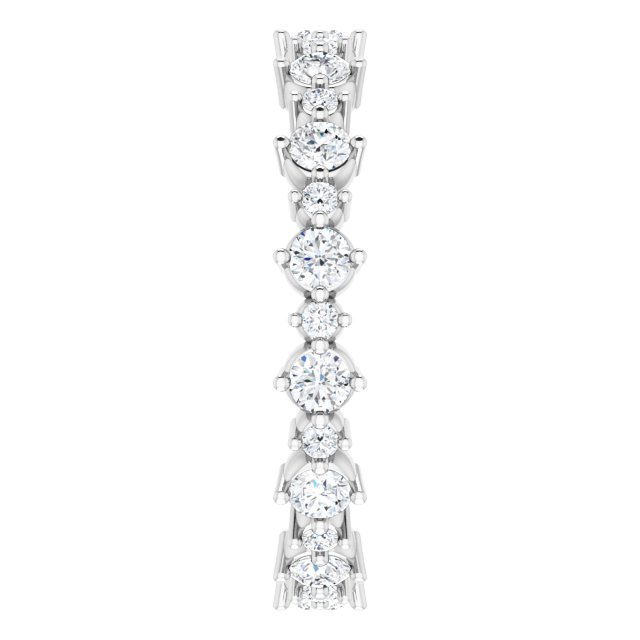14K White 1 CTW Natural Diamond Eternity Band Size 8