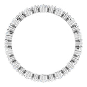 Platinum 1 CTW Natural Diamond Eternity Band Size 8