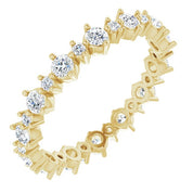 14K Yellow 1 CTW Natural Diamond Eternity Band Size 8