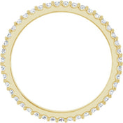 14K Yellow 3/8 CTW Natural Diamond Eternity Band Size 7