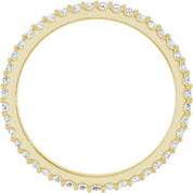 14K Yellow 3/8 CTW Natural Diamond Eternity Band Size 7
