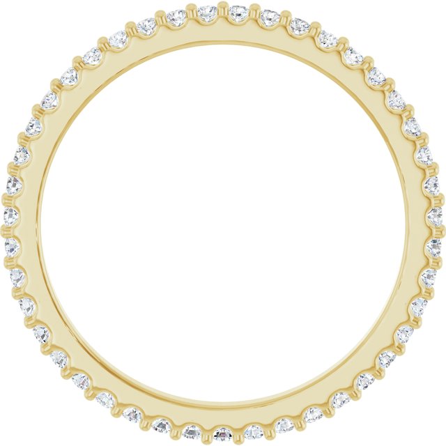14K Yellow 3/8 CTW Natural Diamond Eternity Band Size 7