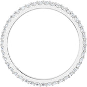 14K White 3/8 CTW Natural Diamond Eternity Band Size 7