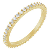 14K Yellow 3/8 CTW Natural Diamond Eternity Band Size 7