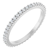 Platinum 3/8 CTW Natural Diamond Eternity Band Size 7