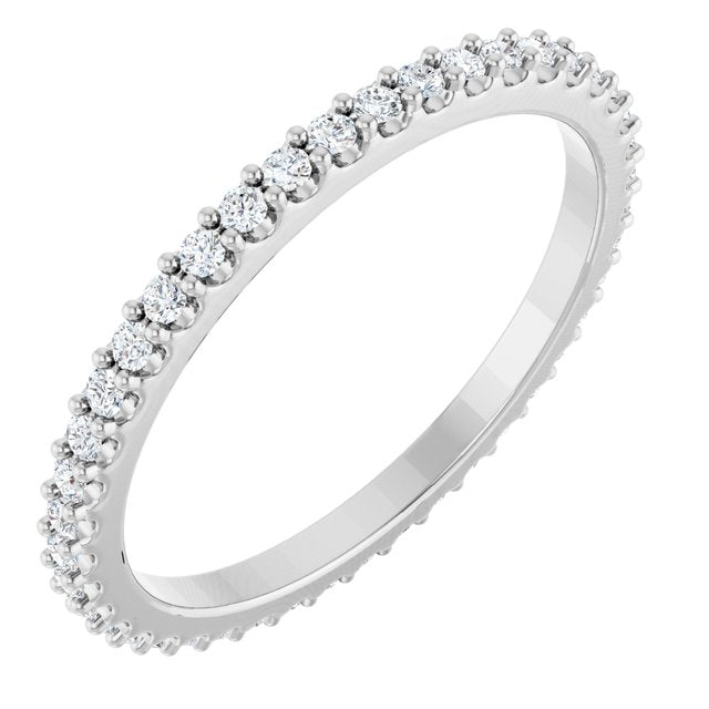 Platinum 3/8 CTW Natural Diamond Eternity Band Size 7