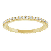 14K Yellow 3/8 CTW Natural Diamond Eternity Band Size 7