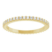 14K Yellow 3/8 CTW Natural Diamond Eternity Band Size 7
