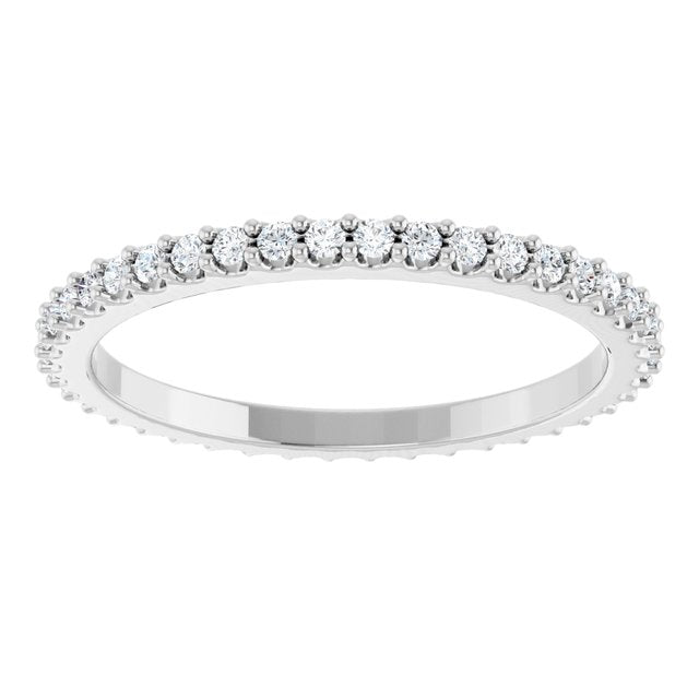 Platinum 3/8 CTW Natural Diamond Eternity Band Size 7
