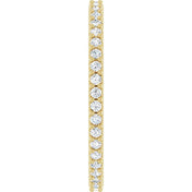 14K Yellow 3/8 CTW Natural Diamond Eternity Band Size 7