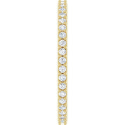 14K Yellow 3/8 CTW Natural Diamond Eternity Band Size 7