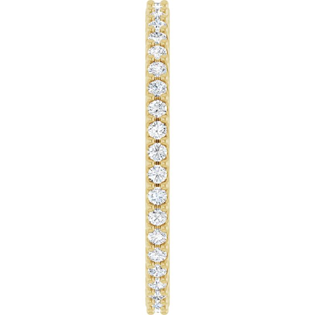 14K Yellow 3/8 CTW Natural Diamond Eternity Band Size 7