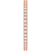 14K Rose 3/8 CTW Natural Diamond Eternity Band Size 7