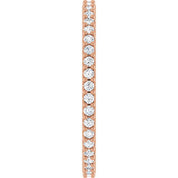 14K Rose 3/8 CTW Natural Diamond Eternity Band Size 7