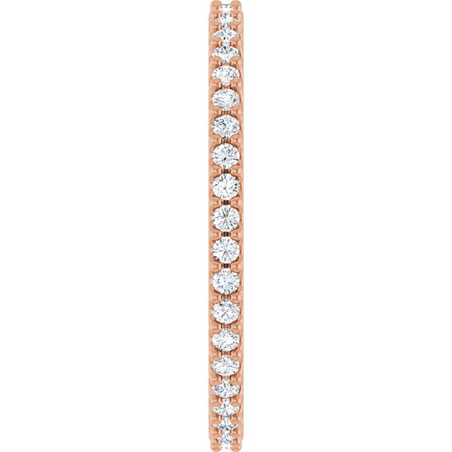 14K Rose 3/8 CTW Natural Diamond Eternity Band Size 7