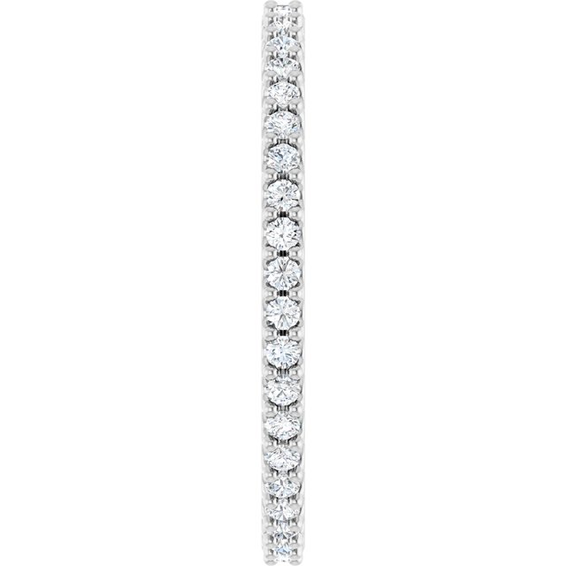 14K White 3/8 CTW Natural Diamond Eternity Band Size 7