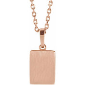 14K Rose Natural Amethyst 16-18" Necklace