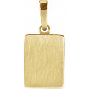 14K Yellow Lab-Grown Emerald Pendant