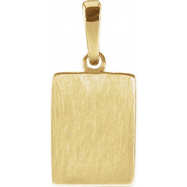 14K Yellow Lab-Grown Emerald Pendant