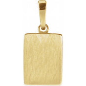 14K Yellow Natural Blue Sapphire Pendant