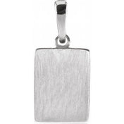 14K White Lab-Grown Emerald Pendant