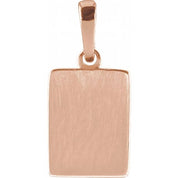 14K Rose Lab-Grown Blue Sapphire Pendant