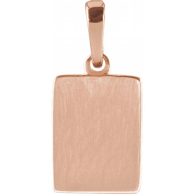 14K Rose Lab-Grown Blue Sapphire Pendant