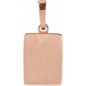 14K Rose Lab-Grown Emerald Pendant