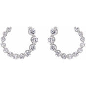 14K White 1/2 CTW Lab-Grown Diamond Front-Back Earrings