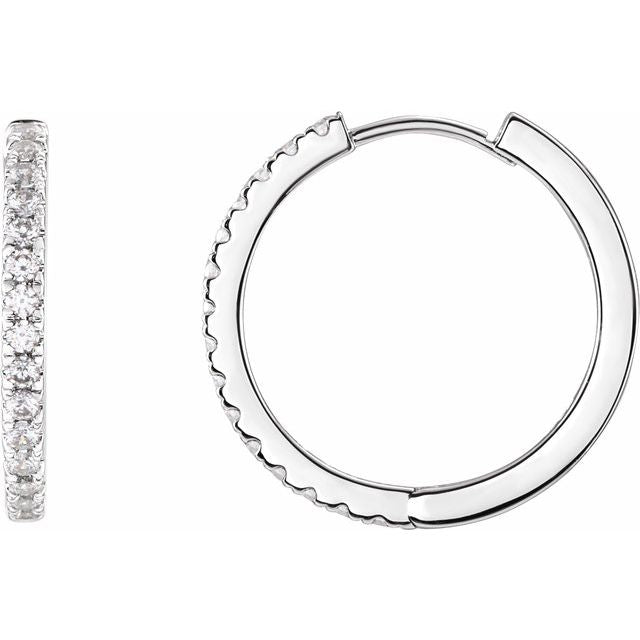 8 CTW Lab-Grown Diamond 17.4 mm Hoop Earrings