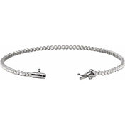 14K White 1 5/8 CTW Lab-Grown Diamond Line 7" Bracelet
