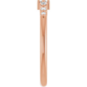14K Rose 1/8 CTW Natural Diamond Stackable Ring