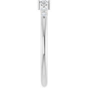 Platinum 1/8 CTW Natural Diamond Stackable Ring