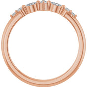 14K Rose 1/8 CTW Natural Diamond Stackable Ring