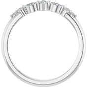 14K White 1/8 CTW Natural Diamond Stackable Ring