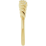 14K Yellow .04 CTW Natural Diamond Dome Ring
