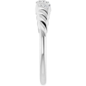 Sterling Silver .04 CTW Natural Diamond Dome Ring