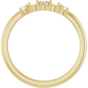 14K Yellow 2-Stone 1/10 CTW Natural Diamond Semi-Set Family Stackable Ring