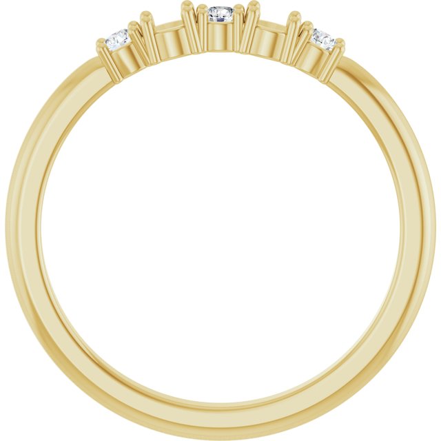 14K Yellow 2-Stone 1/10 CTW Natural Diamond Semi-Set Family Stackable Ring