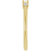 14K Yellow 2-Stone 1/10 CTW Natural Diamond Semi-Set Family Stackable Ring