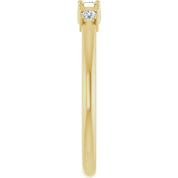 14K Yellow 2-Stone 1/10 CTW Natural Diamond Semi-Set Family Stackable Ring