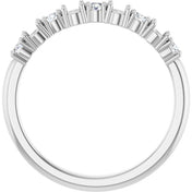 Platinum 4-Stone 1/6 CTW Natural Diamond Semi-Set Family Stackable Ring