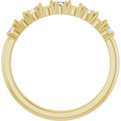14K Yellow 4-Stone 1/6 CTW Natural Diamond Semi-Set Family Stackable Ring