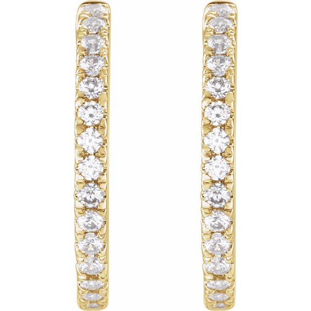 8 CTW Lab-Grown Diamond 17.4 mm Hoop Earrings