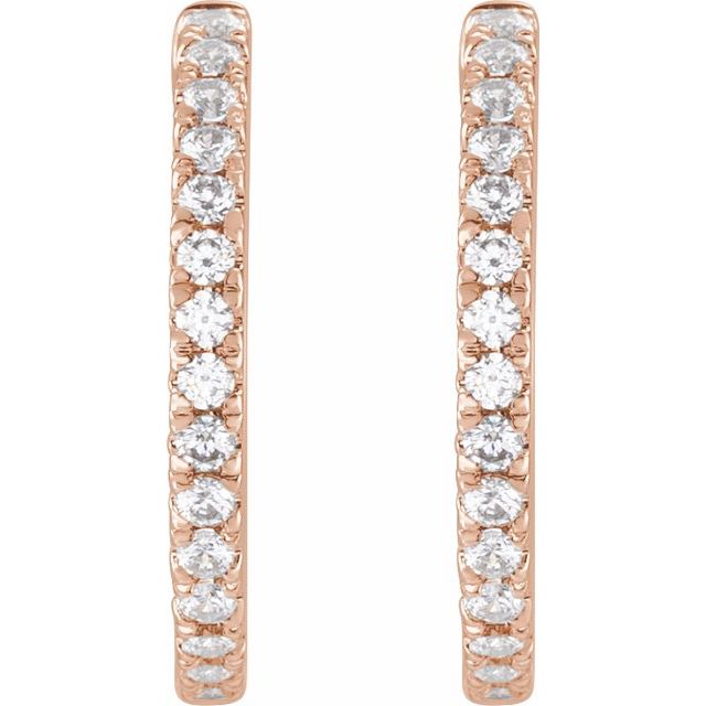8 CTW Lab-Grown Diamond 17.4 mm Hoop Earrings