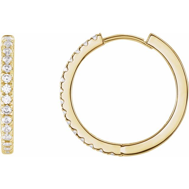 8 CTW Lab-Grown Diamond 17.4 mm Hoop Earrings