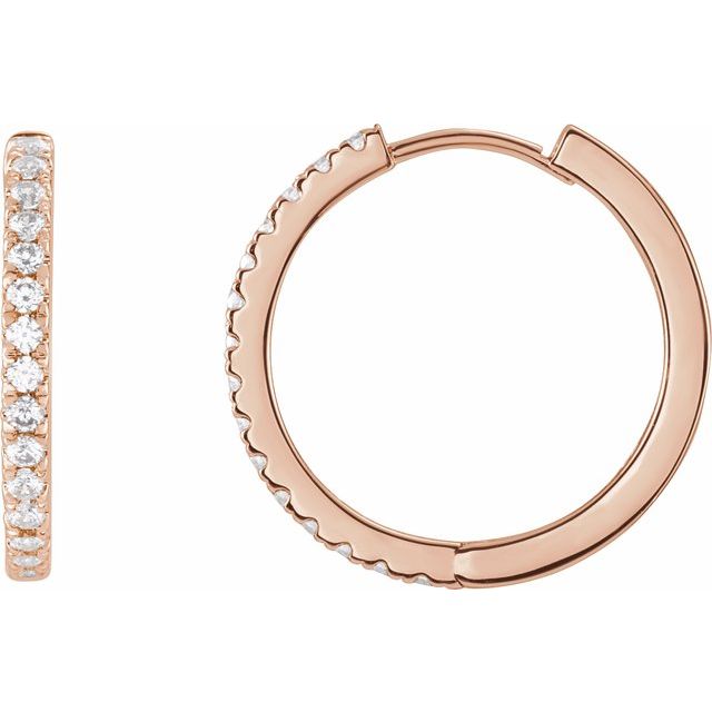 8 CTW Lab-Grown Diamond 17.4 mm Hoop Earrings