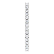 14K White 1/3 CTW Natural Diamond Eternity Band Size 4
