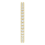 14K Yellow 1/3 CTW Natural Diamond Eternity Band Size 4